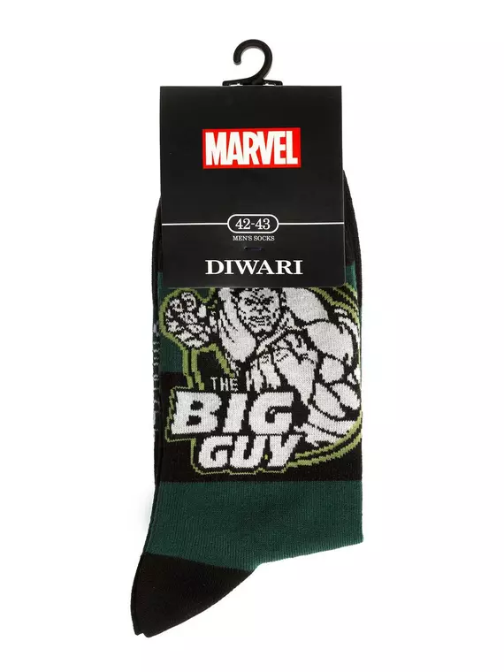 Носки мужские diwari ©marvel 062 темно-зеленый, 17С-140СПМ, 42-43 (27), DIWARI,  - 2