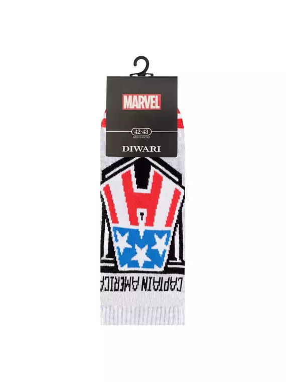 Носки мужские (короткие) diwari ©marvel 074 светло-серый, 17С-141СПМ, 42-43 (27), DIWARI,  - 3