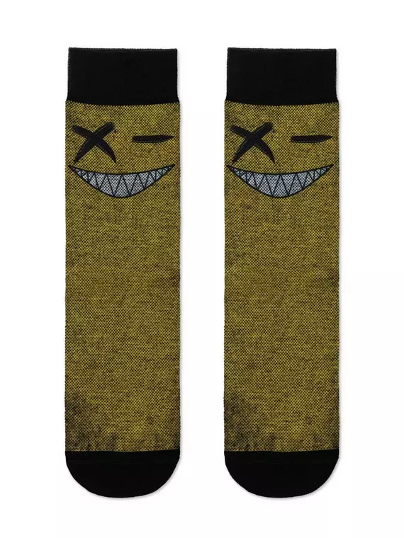 Носки мужские diwari с печатными рисунками happy 150 желтый, 20С-202СП, 40-41 (25), DIWARI,  - 1