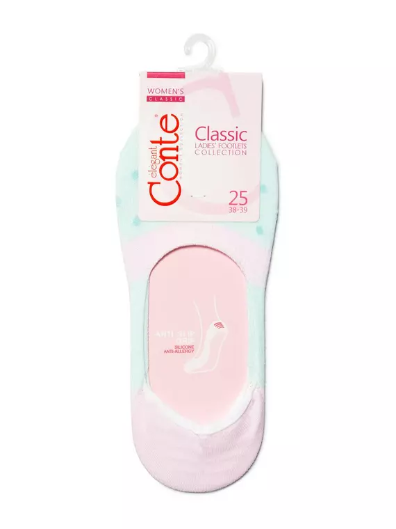 Подследники женские хлопковые classic 226 бледно-бирюзовый, 16С-12СП, 36-37 (23), CONTE ELEGANT,  - 3