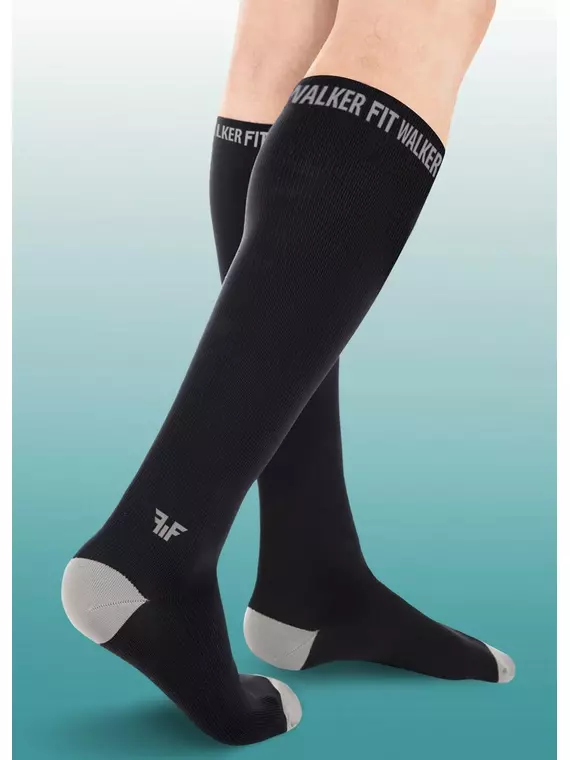 Компрессионные женские гольфы walker fit 0 класс  fc001 black, FC001, 36-41, CONTE ELEGANT,  - 1