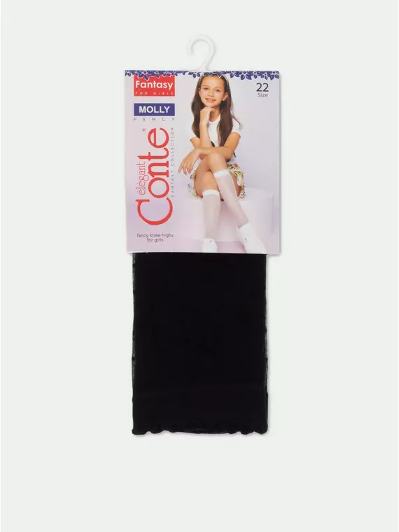 Гольфы детские в "сердечки" molly nero, 20С-118СП, 20, CONTE ELEGANT,  - 4