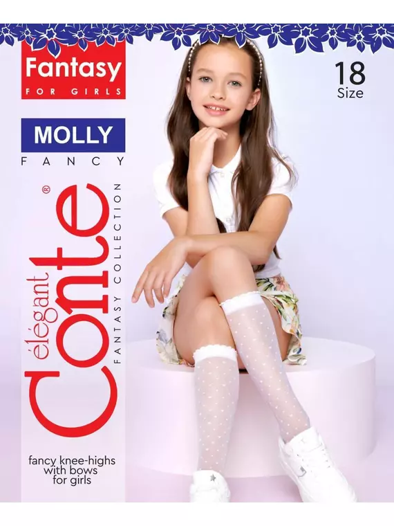 Гольфы детские в "сердечки" molly bianco, 20С-118СП, 18, CONTE ELEGANT,  - 3