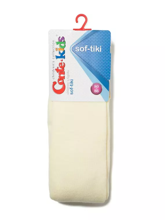 Детские колготки conte-kids sof-tiki (махровые внутри) с рисунками 390 кремовый, 7С-38СП, 62-74 (12), CONTE-KIDS,  - 2