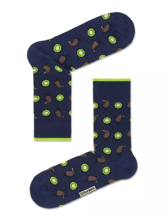 Хлопковые мужские носки happy с рисунком «киви» 136 темно-синий, 20С-37СП, 44-45 (29), DIWARI,  - 1