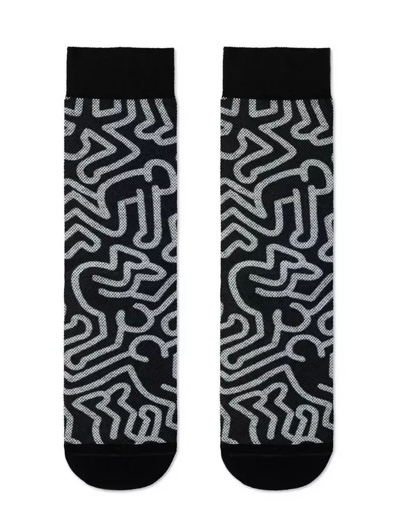 Носки мужские с печатными рисунками happy 151 черный, 20С-202СП, 42-43 (27), DIWARI,  - 1