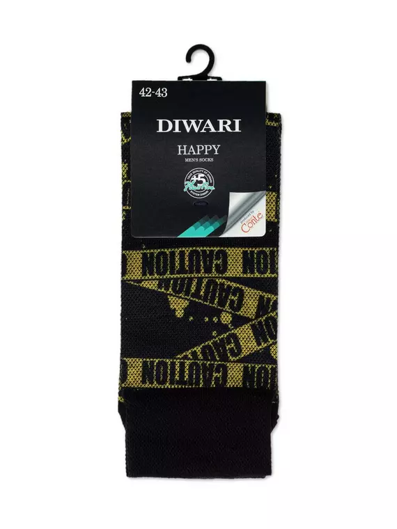 Носки мужские с рисунками happy 152 черный, 20С-202СП, 42-43 (27), DIWARI,  - 2