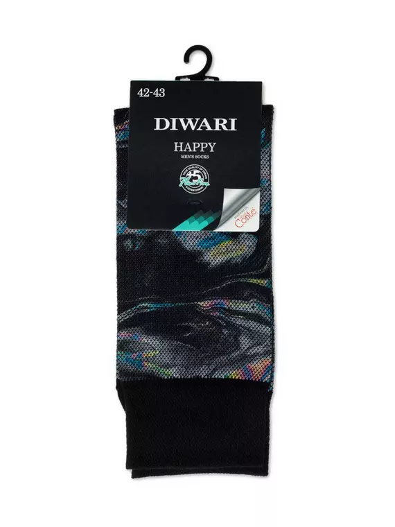 Носки мужские diwari с рисунками happy 153 черный, 20С-202СП, 42-43 (27), DIWARI,  - 2
