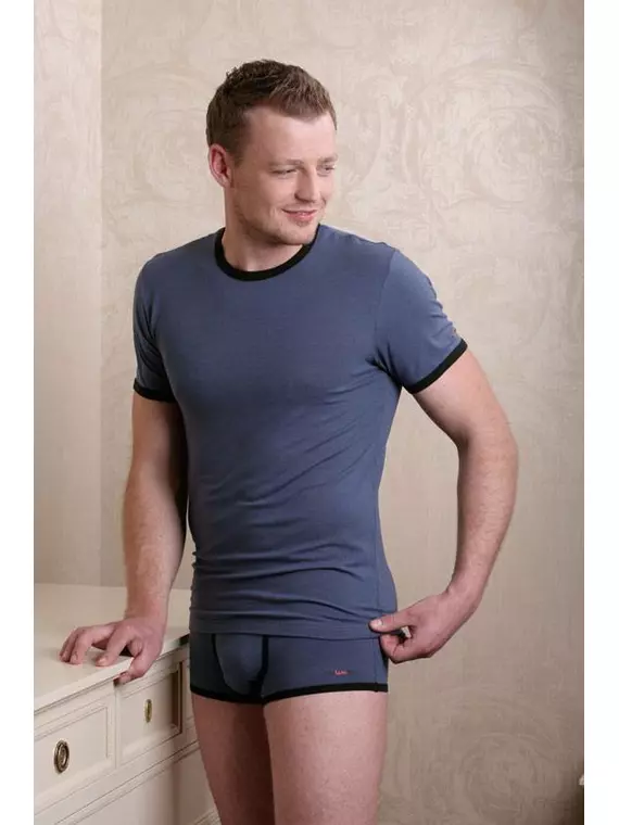 Футболка мужская diwari modal mf 234 серый-синий, 10С-357ФСП, 170,176-96/M, DIWARI,  - 1