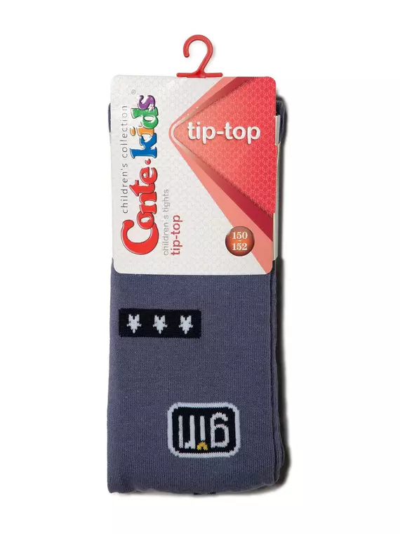 Детские колготки tip-top 443 темный джинс, 4С-06СП, 140-146 (22), CONTE-KIDS,  - 2