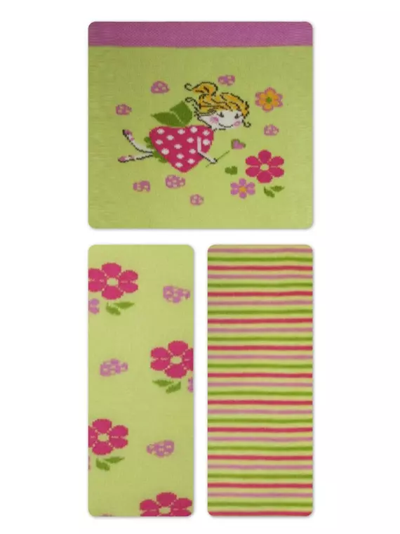 Колготки детские tip-top (весёлые ножки) 357 салатовый, 14С-79СП, 92-98 (14), CONTE-KIDS,  - 2