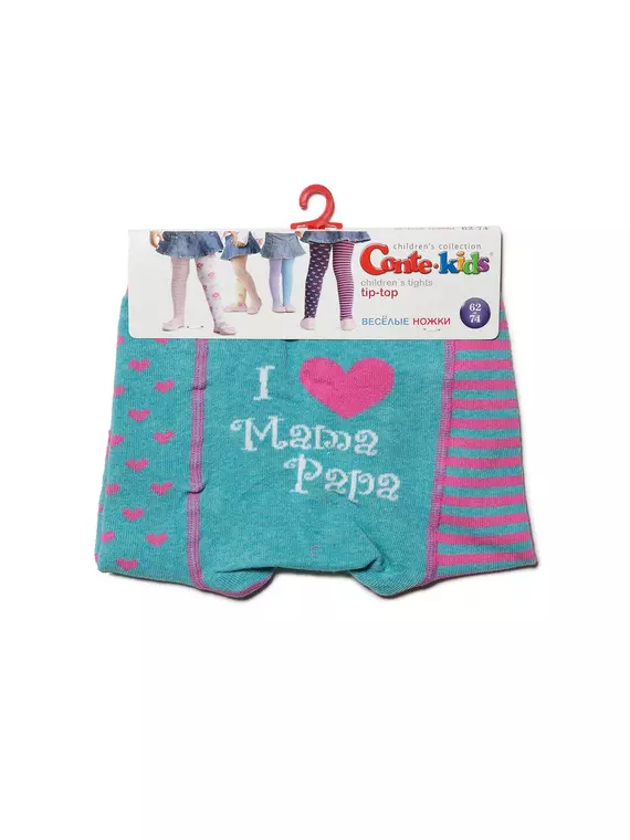 Колготки детские tip-top (весёлые ножки) 355 бирюза-розовый, 14С-79СП, 92-98 (14), CONTE-KIDS,  - 2