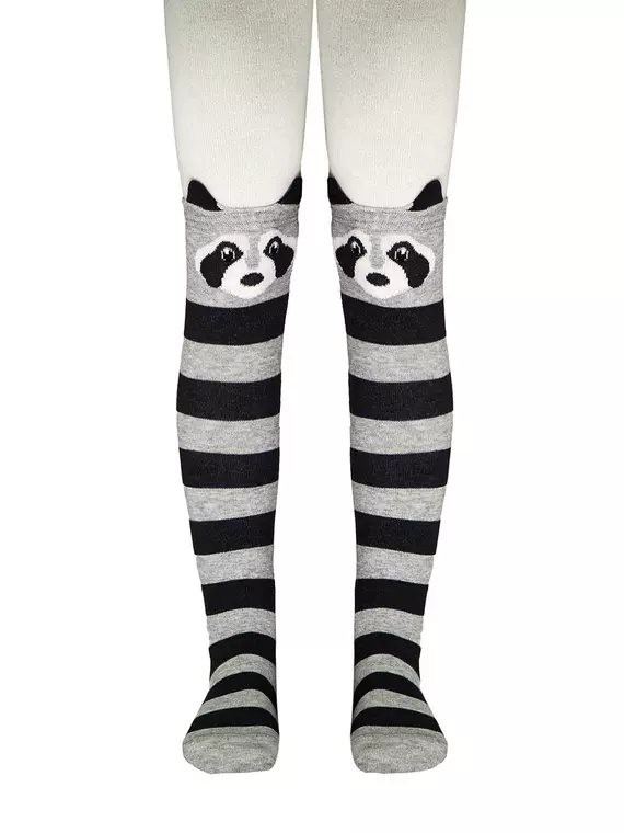 Колготки детские tip-top (мордашки) 444 молочный-серый, 17С-60СП, 62-74 (12), CONTE-KIDS,  - 1