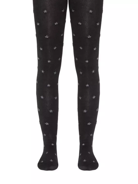 Детские колготки conte-kids tip-top с люрексом 546 черный, 19С-36СП, 140-146 (22), CONTE-KIDS,  - 1