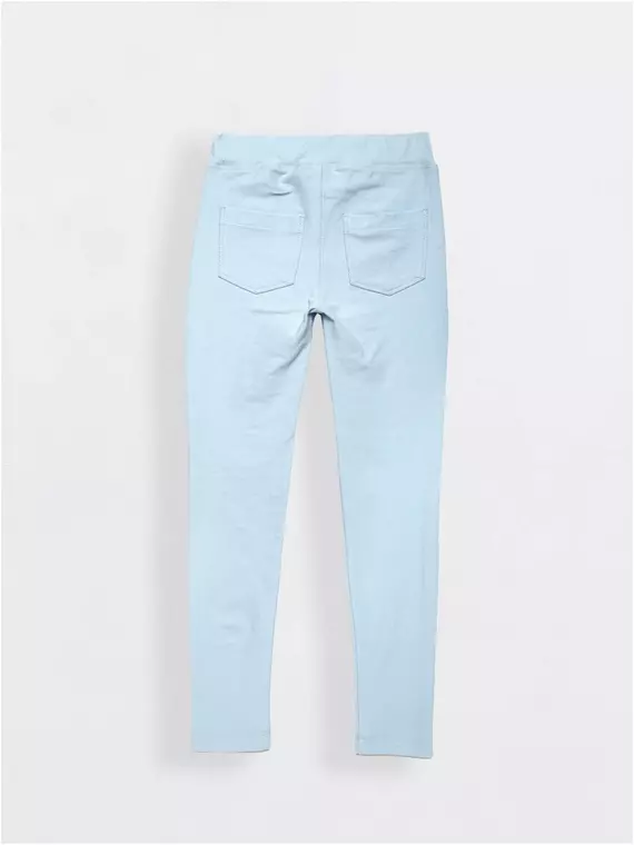 Джеггинсы для девочки с ярким рисунком из неоновых стразов rock star crystal blue, 18С-752ДТСП, 128,134-68, CONTE ELEGANT,  - 4