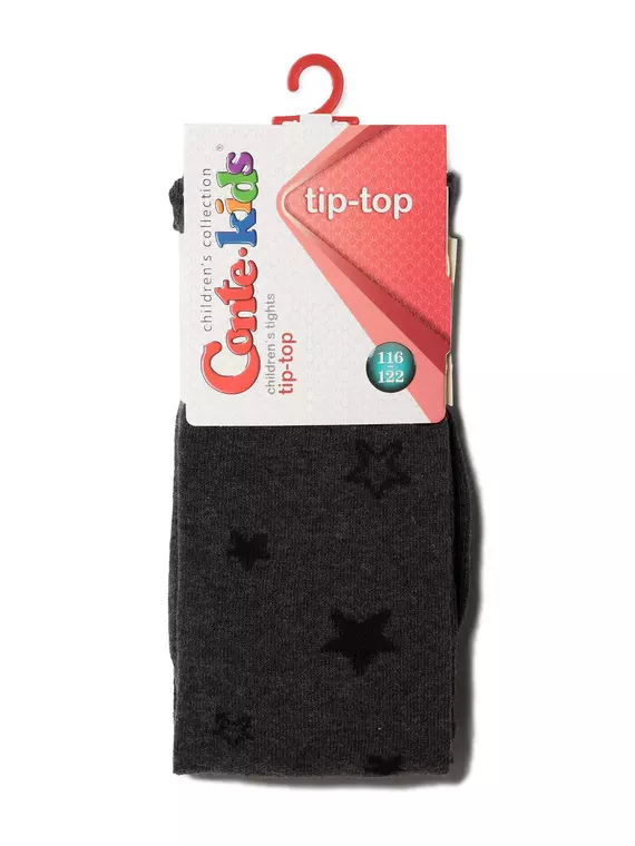 Колготки детские хлопковые conte-kids tip-top 543 темно-серый, 4С-04СП, 128-134 (20), CONTE-KIDS,  - 2