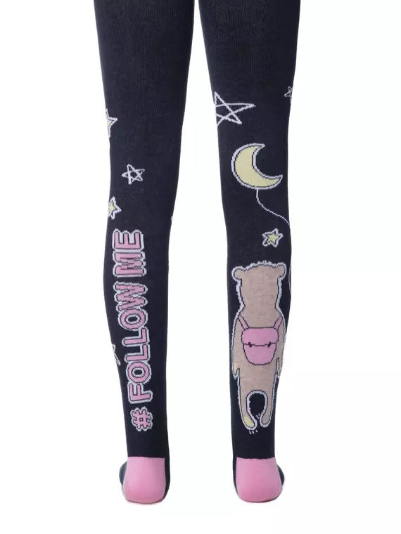 Колготки детские tip-top c яркими рисунками "веселые ножки" 488 темно-синий, 14С-79СП, 116-122 (18), CONTE-KIDS,  - 2