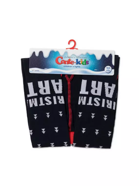 Колготки детские новогодние new year 584 т.синий, 21С-31СП, 104-110 (16), CONTE-KIDS,  - 2