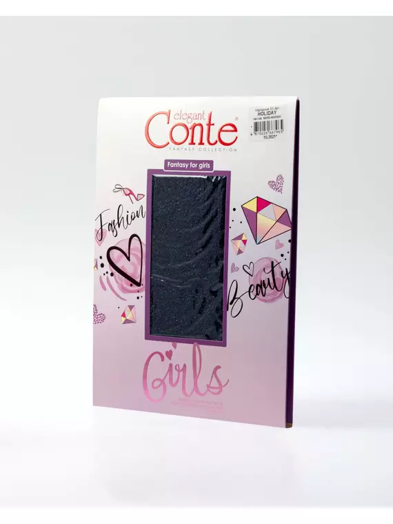 Колготки детские из микрофибры с люрексом holiday mare-marino, 20С-201СП, 104-110, CONTE ELEGANT,  - 5