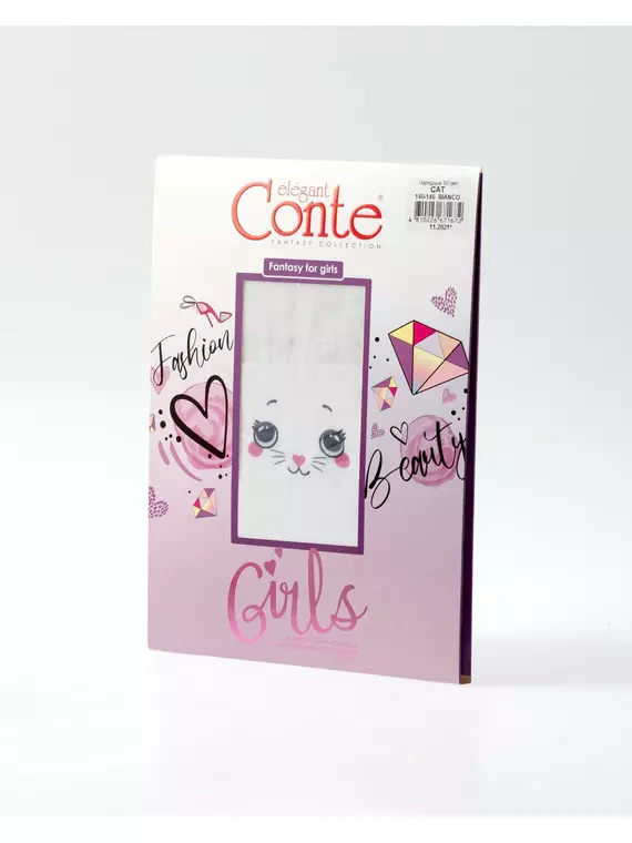 Колготки детские с имитацией гольфинов cat bianco, 21С-108СП, 116-122, CONTE ELEGANT,  - 3