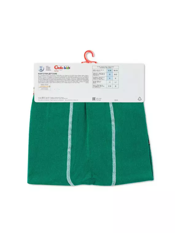 Новогодние детские колготки conte-kids "deer" 589 зеленый, 21С-31СП, 62-74 (12), CONTE-KIDS,  - 7