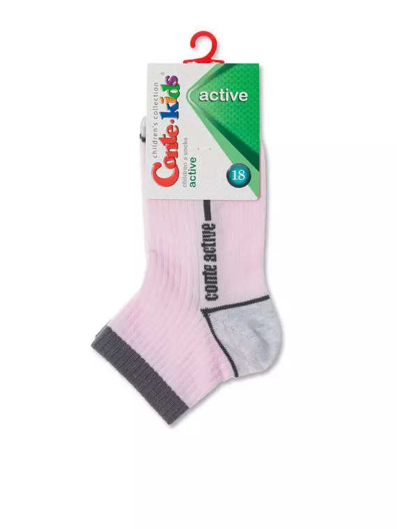 Спортивные детские носки active (короткие) 507 cветло-розовый, 13С-34СП, 18, CONTE-KIDS,  - 2