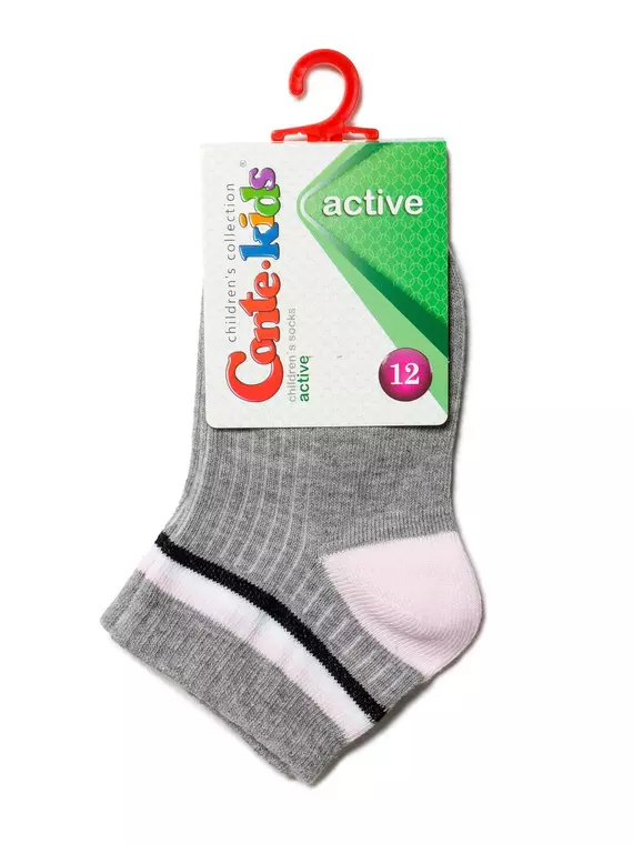 Носки детские active (короткие) 503 серый, 7С-97СП, 12, CONTE-KIDS,  - 2