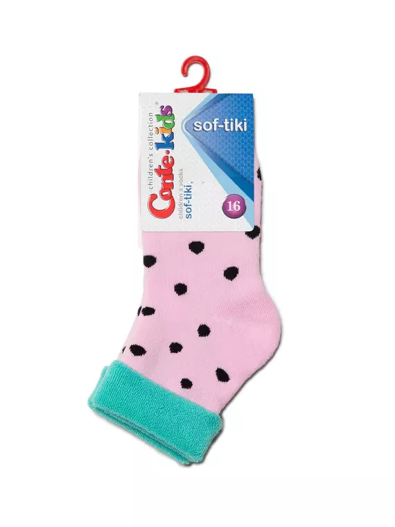 Махровые детские носки sof-tiki с отворотом 438 cветло-розовый, 6С-19СП, 18, CONTE-KIDS,  - 2