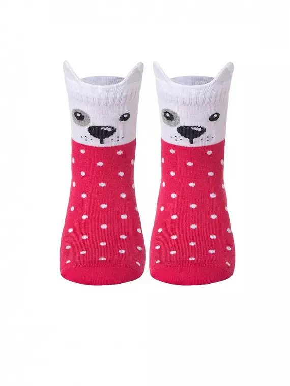 Носки детские tip-top (мордашки) 318 малиновый, 17С-59СП, 12, CONTE-KIDS,  - 2