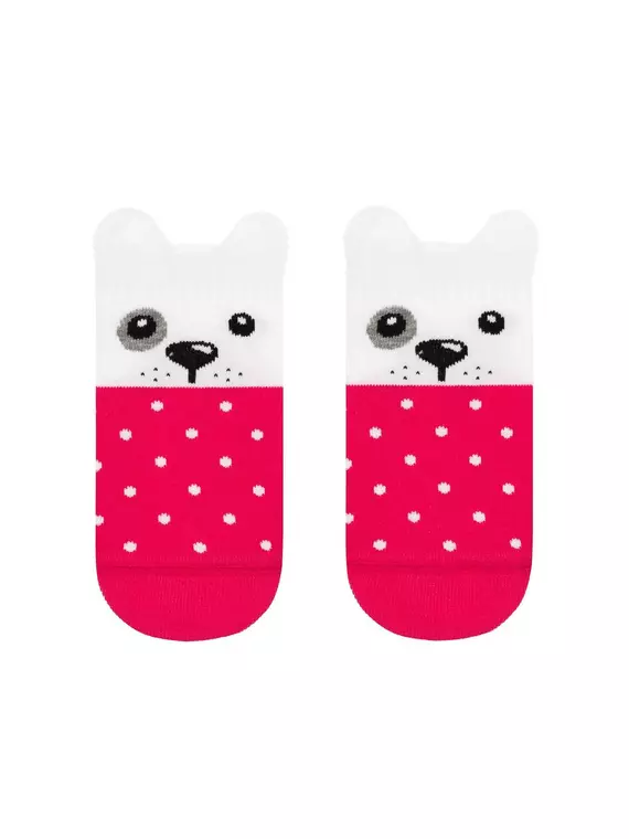 Носки детские tip-top (мордашки) 318 малиновый, 17С-59СП, 12, CONTE-KIDS,  - 1