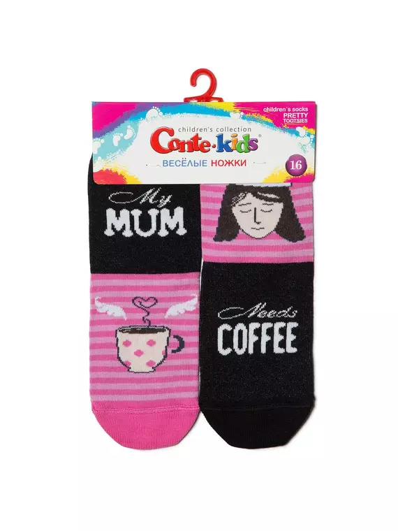Носки детские conte-kids tip-top (весёлые ножки) 337 розовый, 17С-10СП, 16, CONTE-KIDS,  - 2
