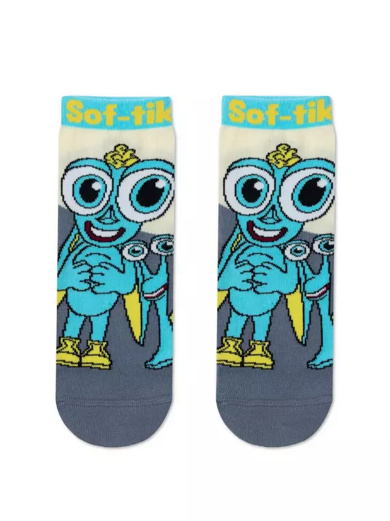 Носки детские conte-kids «глазастики» 616 серый, 21С-9СП, 18, CONTE-KIDS,  - 1