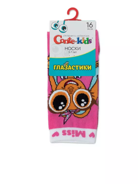 Носки детские conte-kids «глазастики» 618 розовый, 21С-9СП, 16, CONTE-KIDS,  - 2