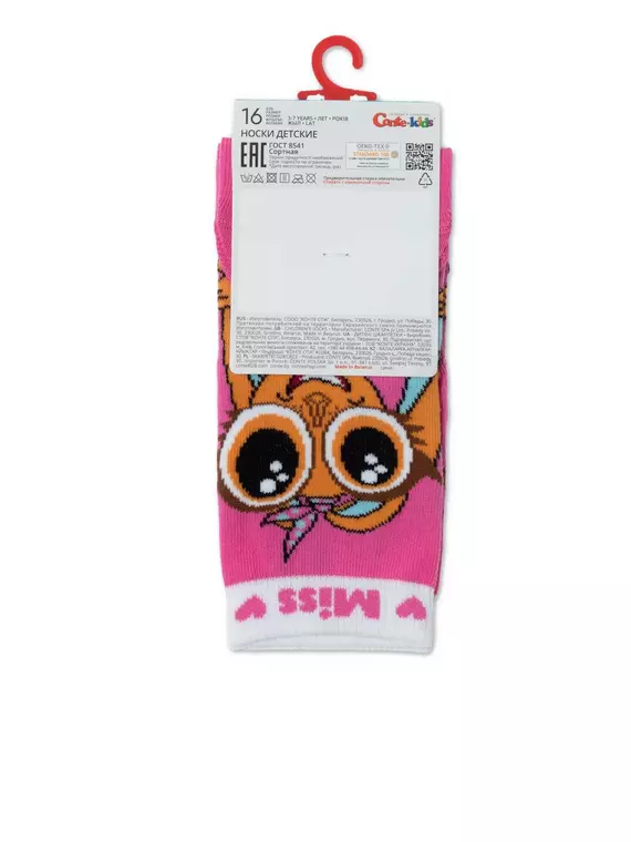 Носки детские conte-kids «глазастики» 618 розовый, 21С-9СП, 16, CONTE-KIDS,  - 3