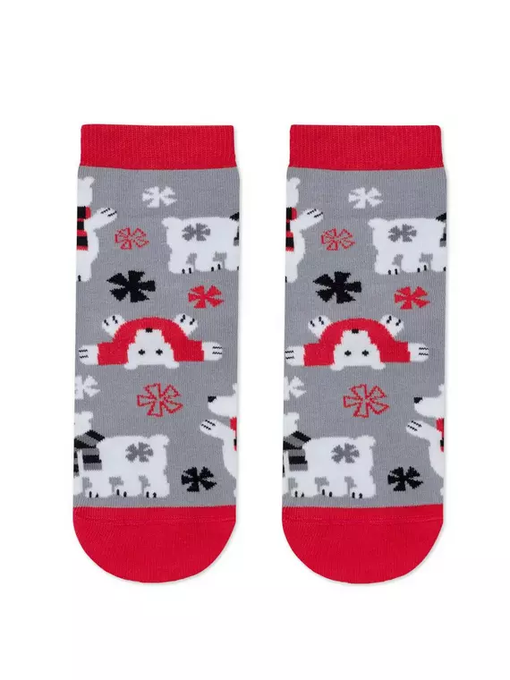 Новогодние детские носки new year 647 серый, 21С-67СП, 16-18, CONTE-KIDS,  - 2
