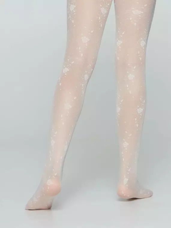 Детские колготки с цветочным рисунком sofia milk, 20С-113СП, 116-122, CONTE ELEGANT,  - 2