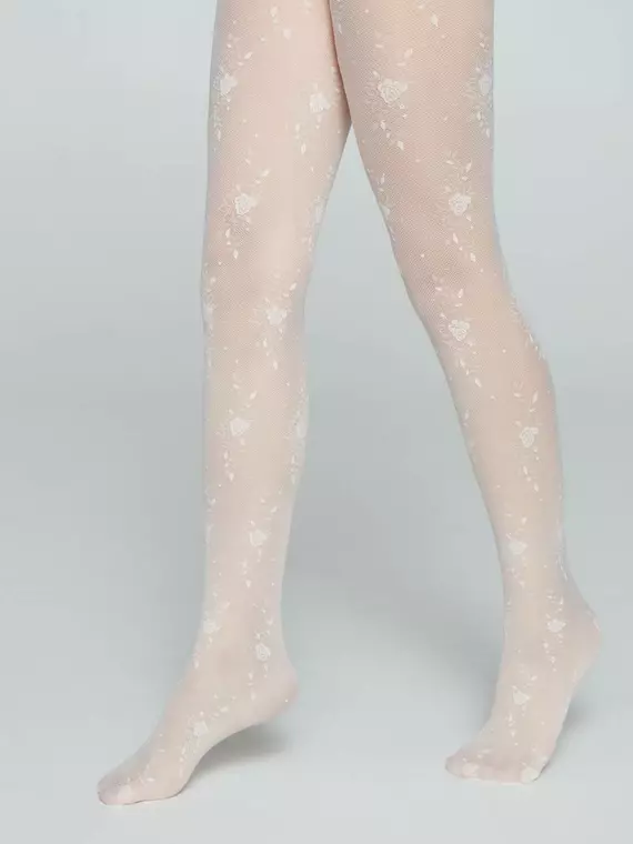 Детские колготки с цветочным рисунком sofia milk, 20С-113СП, 116-122, CONTE ELEGANT,  - 3