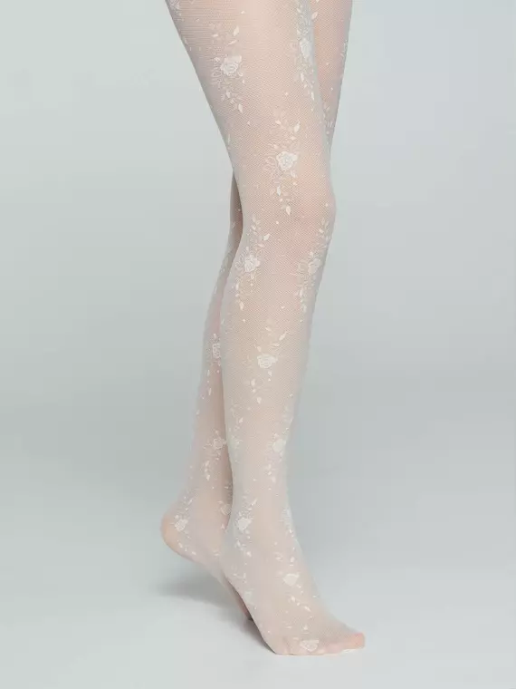 Детские колготки с цветочным рисунком sofia milk, 20С-113СП, 116-122, CONTE ELEGANT,  - 1