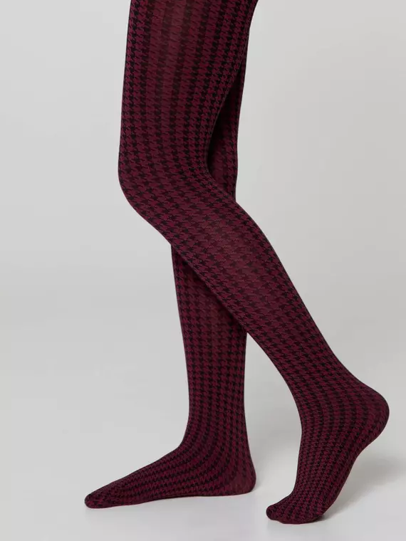 Плотные детские эластичные колготки olivia bordo, 20С-109СП, 140-146, CONTE ELEGANT,  - 3