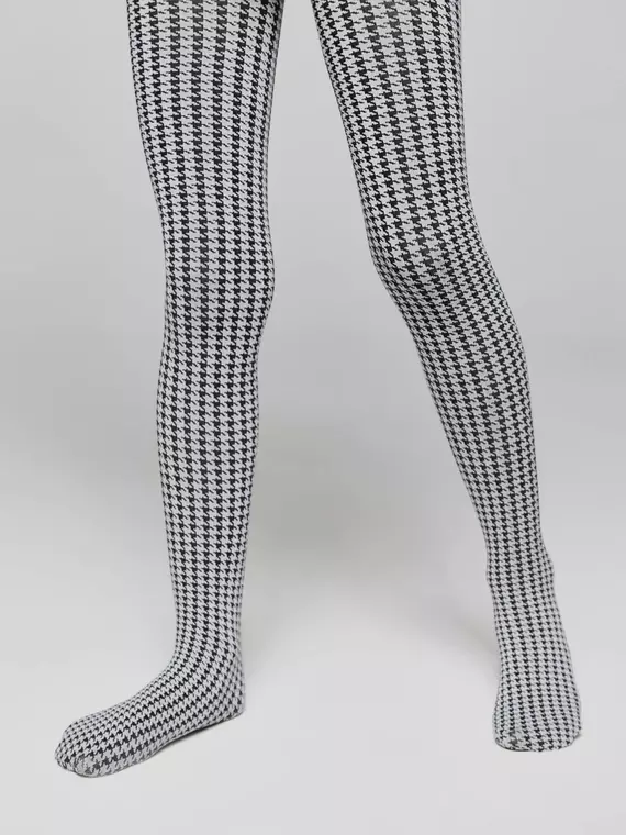 Плотные детские эластичные колготки olivia grey-bianco, 20С-109СП, 116-122, CONTE ELEGANT,  - 1