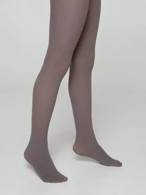 Плотные детские меланжевые колготки из микрофибры melange grey, 20С-110СП, 104-110, CONTE ELEGANT,  - 2
