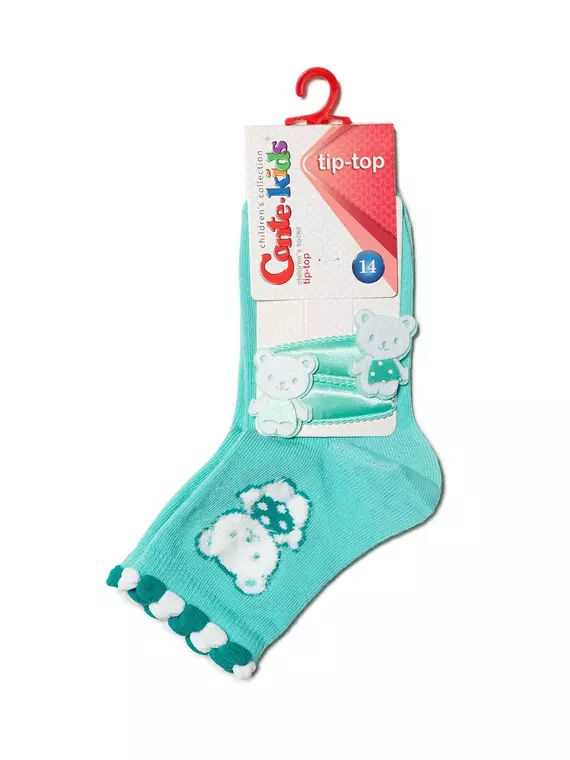 Носки детские tip-top (с резинкой "пикот") 288 бирюза, 17С-27СП, 14, CONTE-KIDS,  - 2