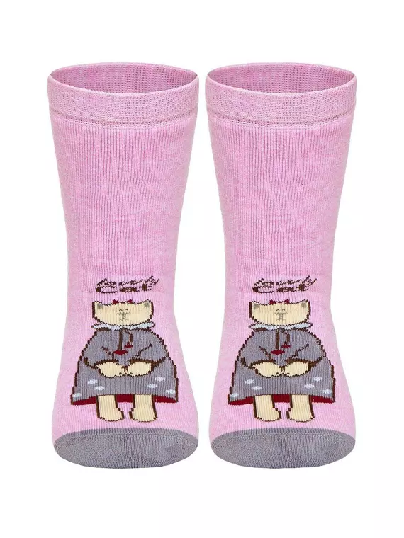 Носки детские веселые ножки (махровые, антискользящие) 292 cветло-розовый, 17С-45СП, 18, CONTE-KIDS,  - 2