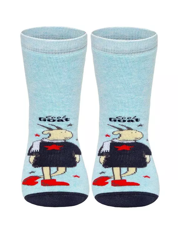 Носки детские веселые ножки (махровые, антискользящие) 293 бледно-бирюзовый, 17С-45СП, 18, CONTE-KIDS,  - 2