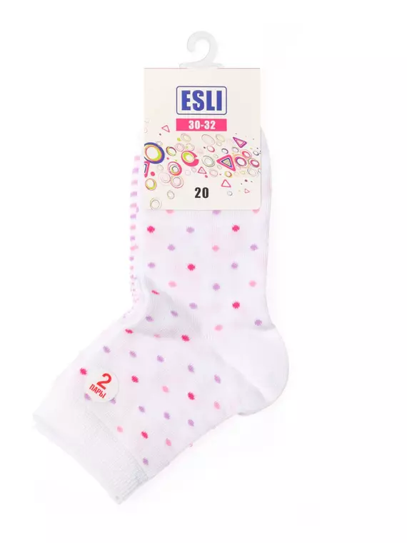 Носки детские esli (2 пары) 711 белый, 14С-14СПЕ, 22, ESLI,  - 3