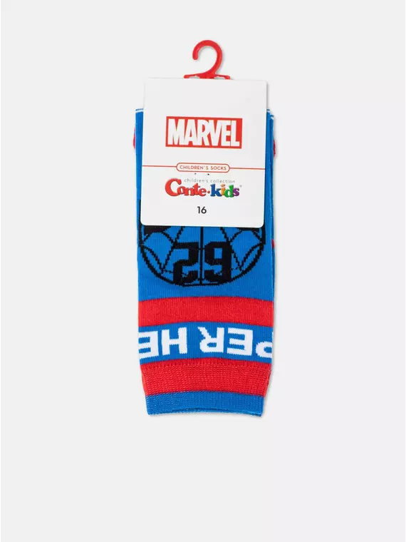 Носки детские с рисунками человек-паук ©marvel 655 синий, 17С-132СПМ, 22, CONTE-KIDS,  - 3
