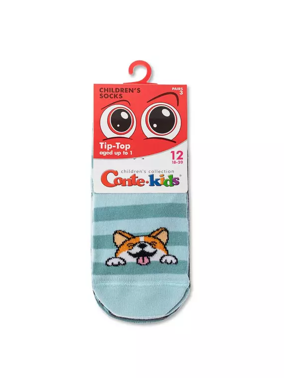 Хлопковые детские носки tip-top (3 пары) 727 ассорти, 5С-11СП, 14, CONTE-KIDS,  - 5