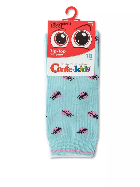 Хлопковые детские носки tip-top (3 пары) 729 ассорти, 5С-11СП, 16, CONTE-KIDS,  - 4
