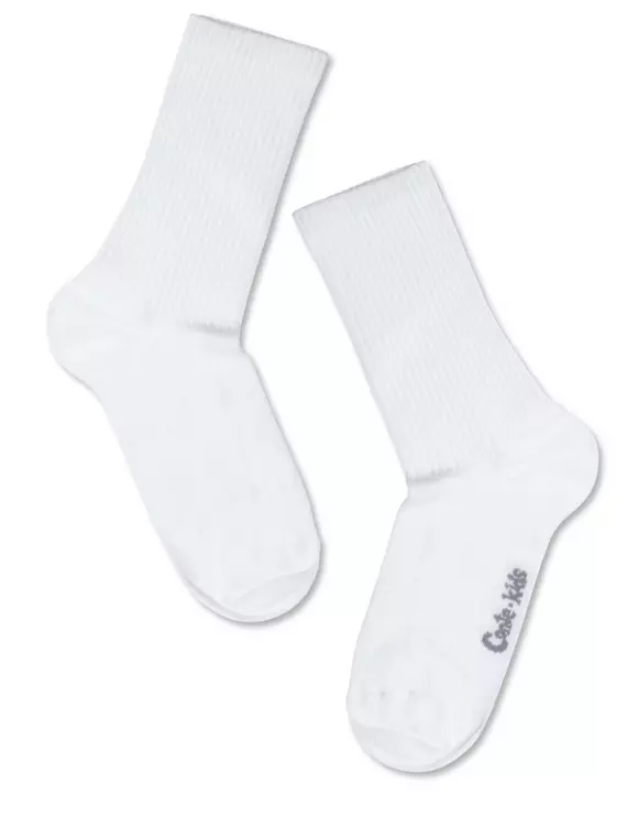 Удлиненные детские носки (однотонные) active 000 белый, 20С-167СП, 22, CONTE-KIDS,  - 1