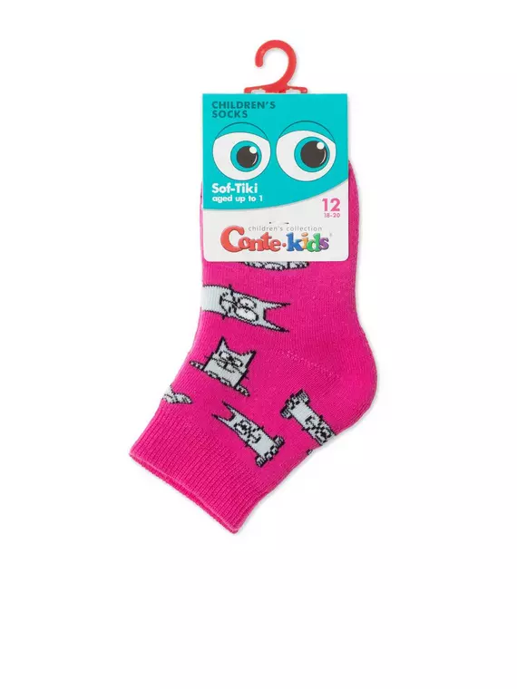 Носки детские махровые sof-tiki "cats" 599 малиновый, 21С-13/1СП, 14, CONTE-KIDS,  - 2